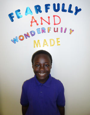 A Community Christian Academy student is fearfully and wonderfully made