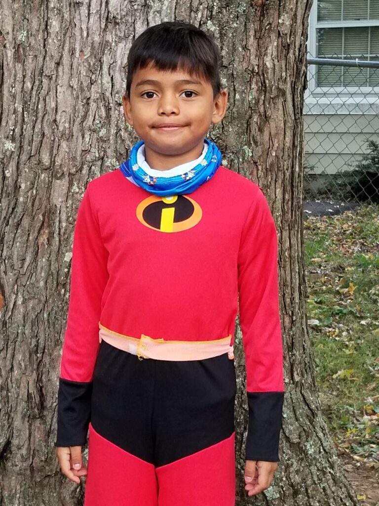 CCA student costumed as a superhero