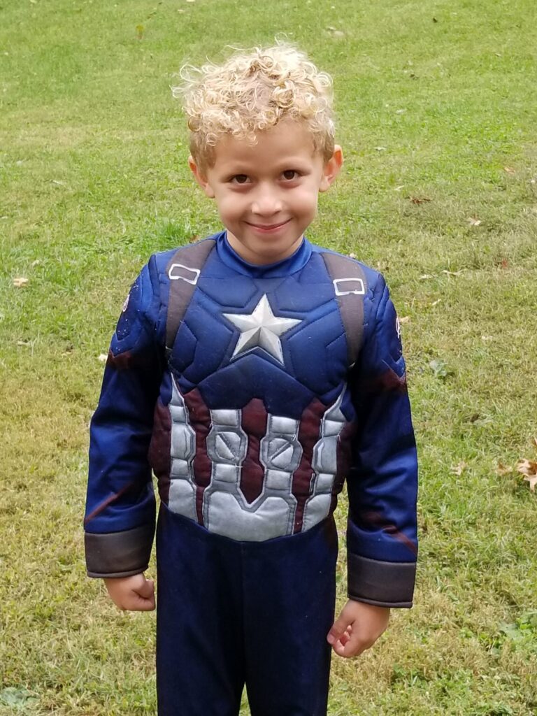 CCA student costumed as a superhero