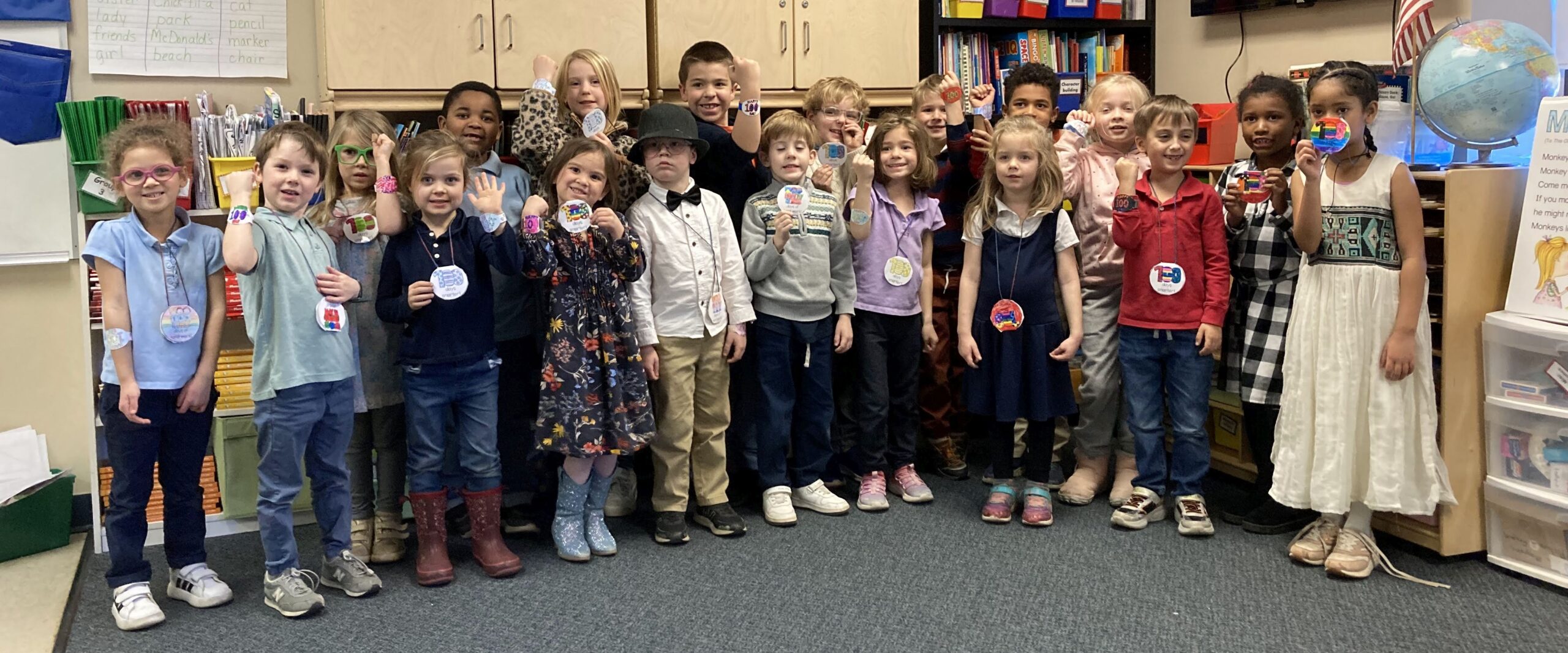 CCA preschoolers posing for a picture